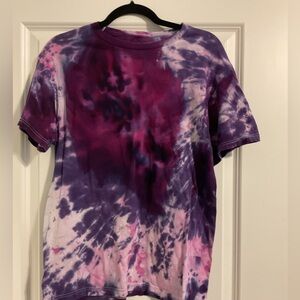 Purple and pink tie dye T-shirt sz medium
